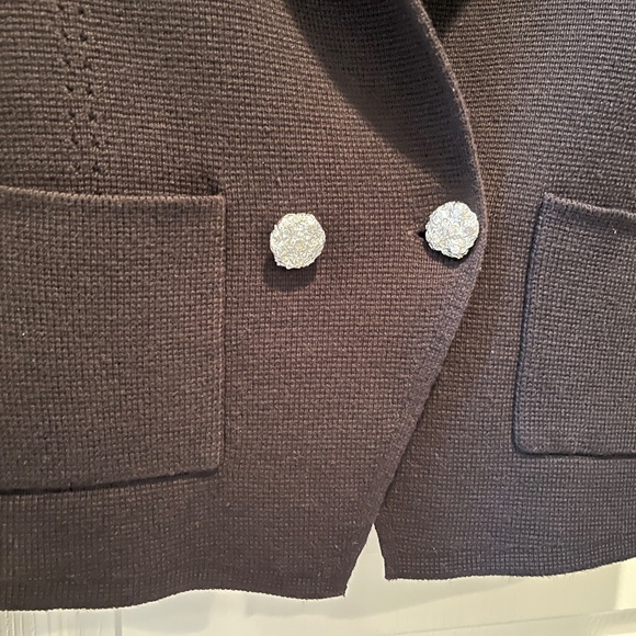 L’AGENCE Black Knit Blazer XS - Picture 2 of 5